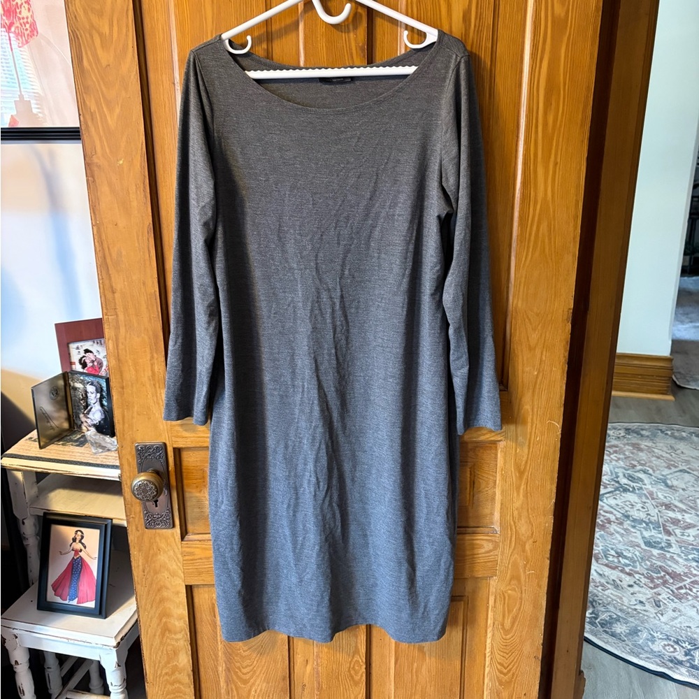 Gray Long Sleeve Women's Dress